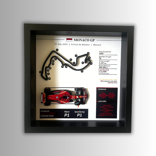 F1 2024 Monaco GP Charles LecLerc Home Race Win 3D Track Frame