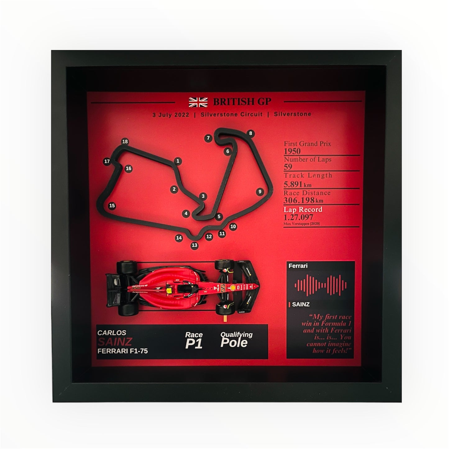 F1 2022 British GP Carlos Sainz First Win 3D Track Frame