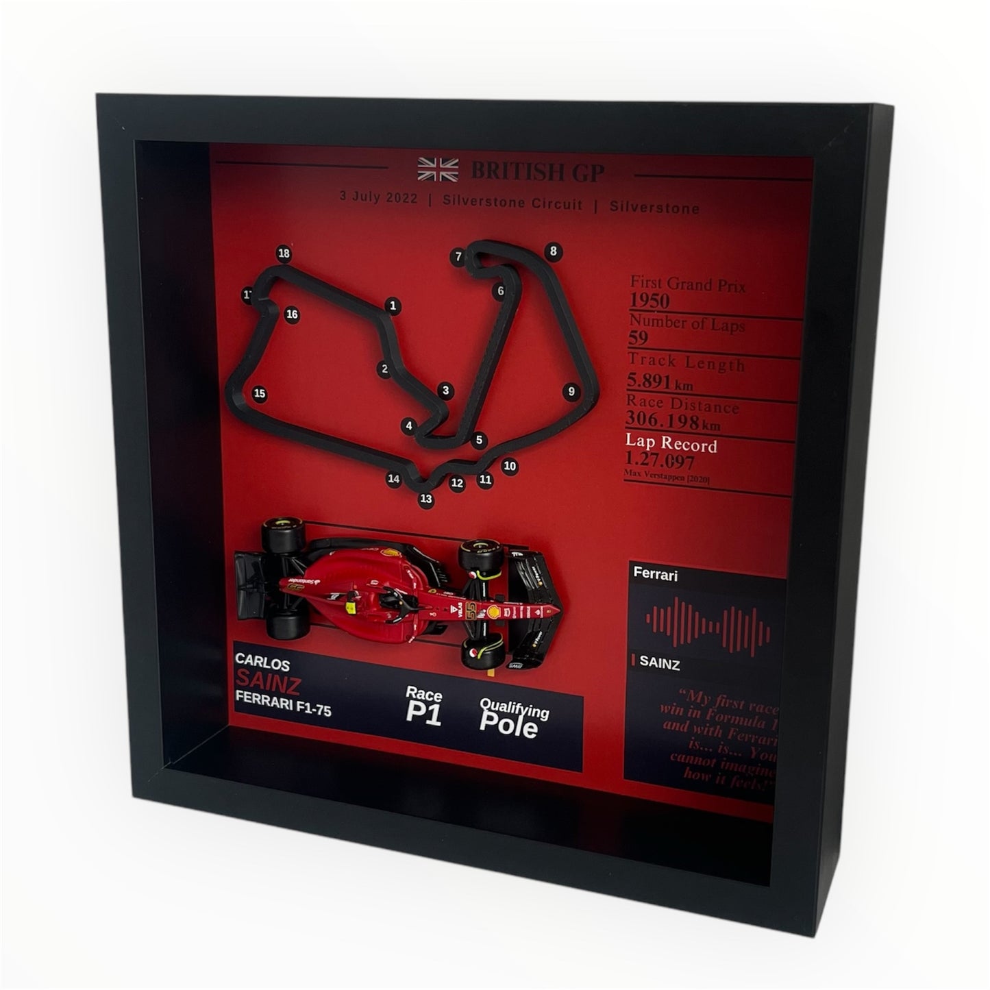 F1 2022 British GP Carlos Sainz First Win 3D Track Frame